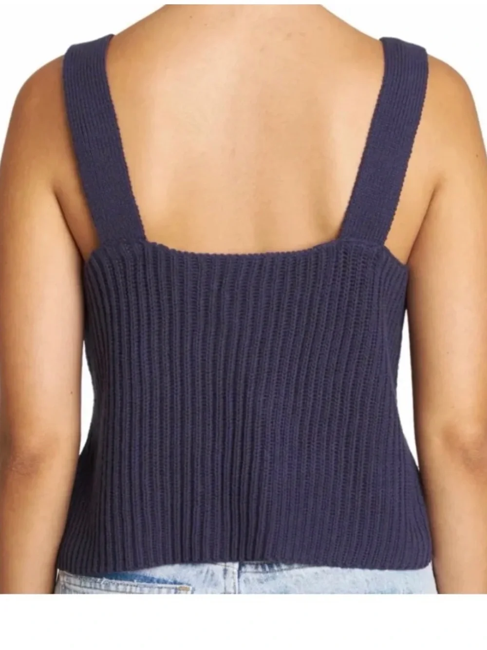 PISTOLA VIVIENNE CROCHET SWEATER TANK IN NAVY RAINBOW - Picture 4 of 5